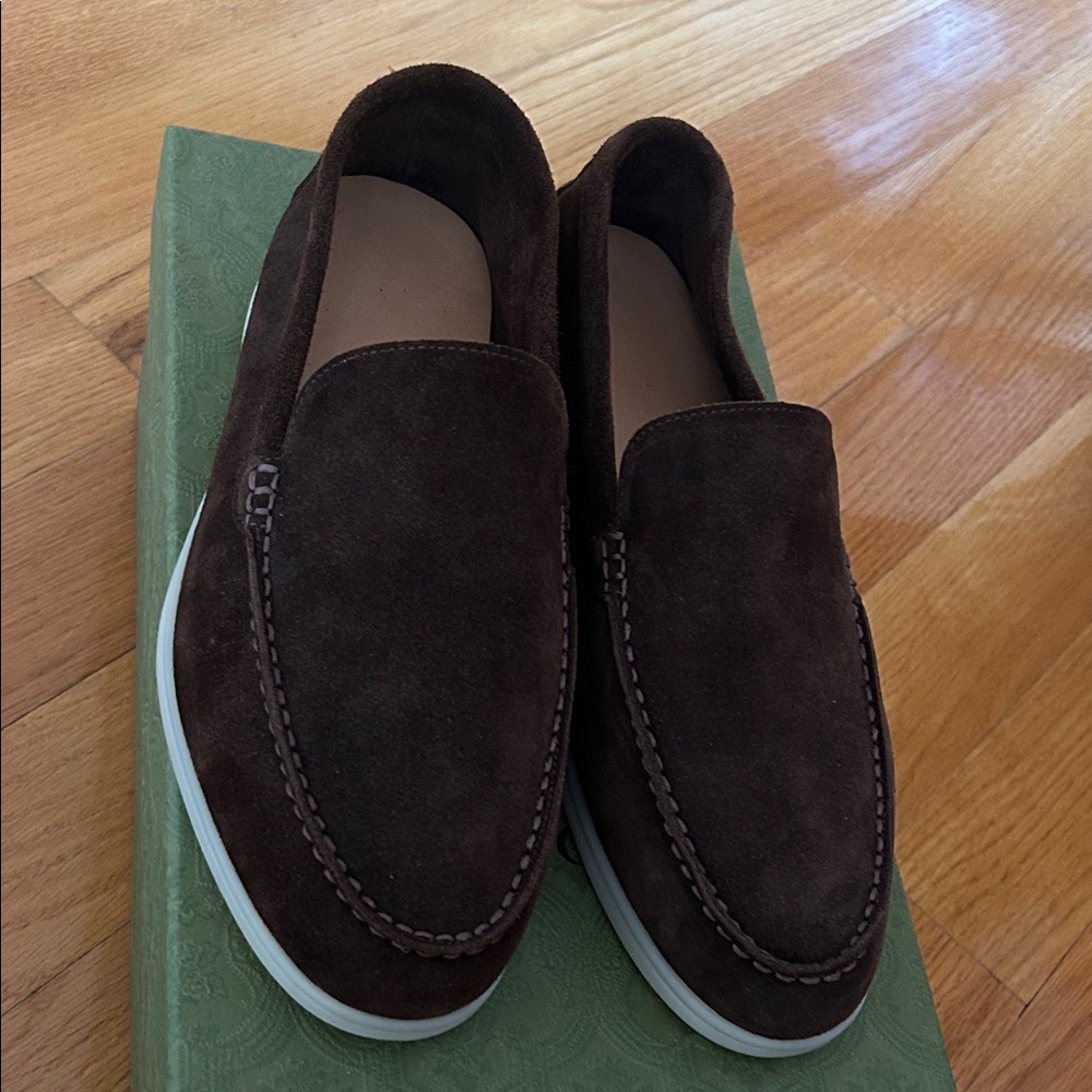 Men's Brown Suede Loafers
